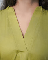 OLIVE GREEN RAYON CO-ORD SET